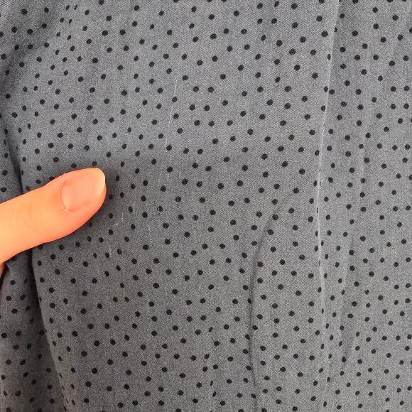 Women's Banana Republic Dark Teal Polka Dot Button Down Rayon Top | Size Small - Picture 10 of 10